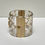 Thumbnail: CHANEL 10C Logo CC Clear & Gold Strass Cuff Bracelet
