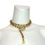 Thumbnail: CHANEL Vintage Gold-Plated Chain Logo CC Crystal Necklace Belt