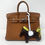 Thumbnail: HERMES Rodeo MM Grigri "Rouge Sellier" Milo Leather Bag Charm