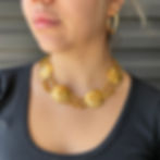 Chanel 80s Vintage Gold Sunburst Logo Pendant Necklace