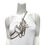 Thumbnail: CHANEL 06P Silver Cursive Logo Chain Belt & Necklace