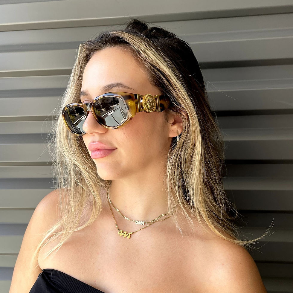 VERSACE  1996  Brown Tortoise Medusa Coin Sunglasses