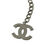 Thumbnail: CHANEL 06P Silver Cursive Logo Chain Belt & Necklace