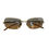 Thumbnail: CHANEL 2000s Vintage Gold Ombre Square Frame Logo Charm Sunglasses