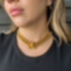 CHANEL 96P Logo CC Gold Turnlock Choker