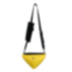 PRADA Black & Yellow Saffiano Leather Triangle Crossbody Bag