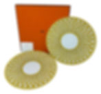 HERMES Yellow and White Porcelain Soleil d’Hermès Set of 2  Dinner Plates