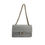 Thumbnail: CHANEL Vintage 90s Gray Suede Small Double Classic Flap GHW