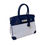 Thumbnail: HERMES Birkin 30 Quadrille Bleu Saphir Swift and Ecru Mauve Sylvestre Toile PHW