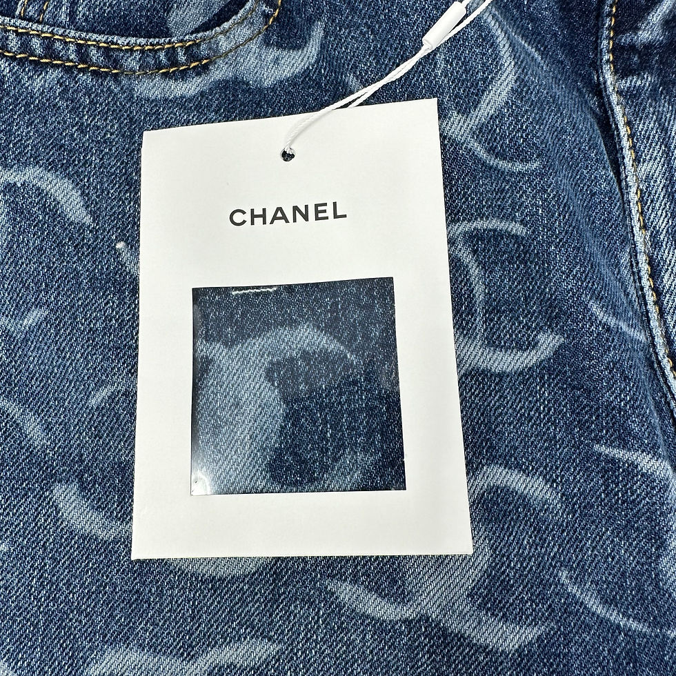 【ポケットにロゴ♪】CHANEL デニム ジーンズ ホワイト ブラック 23122410_1.jpg