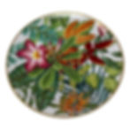 HERMES Green Floral Passifolia Dessert Plate N1 Set of 2 Plates