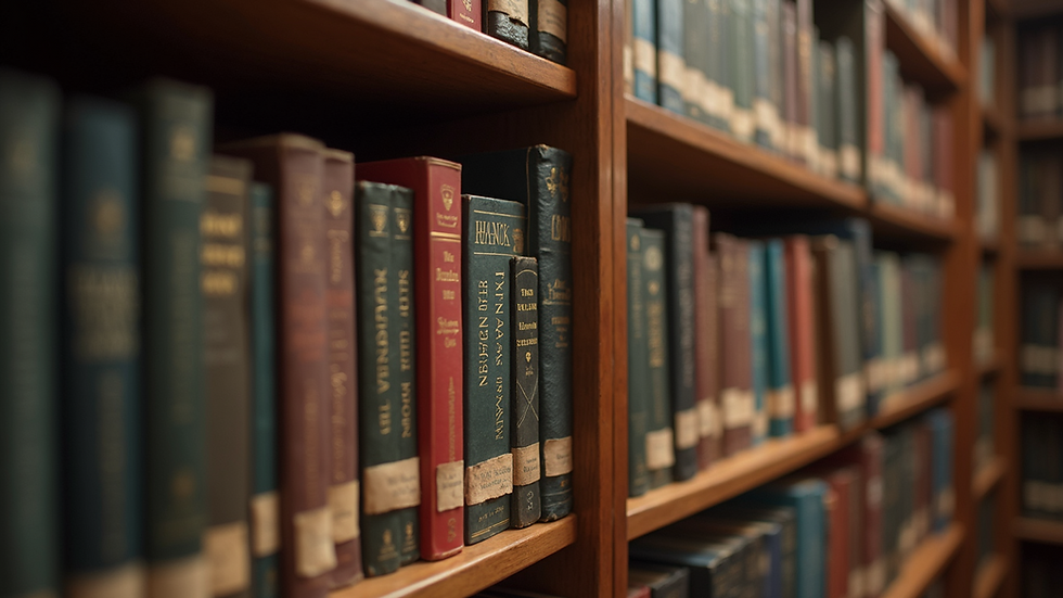 Eye-level view of a bookshelf filled with romantic literature