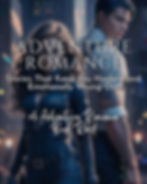 Two people stand back-to-back with a blurred cityscape at night. Text reads "Adventure Romance" and "5 Adventure Romance Book Recs!"