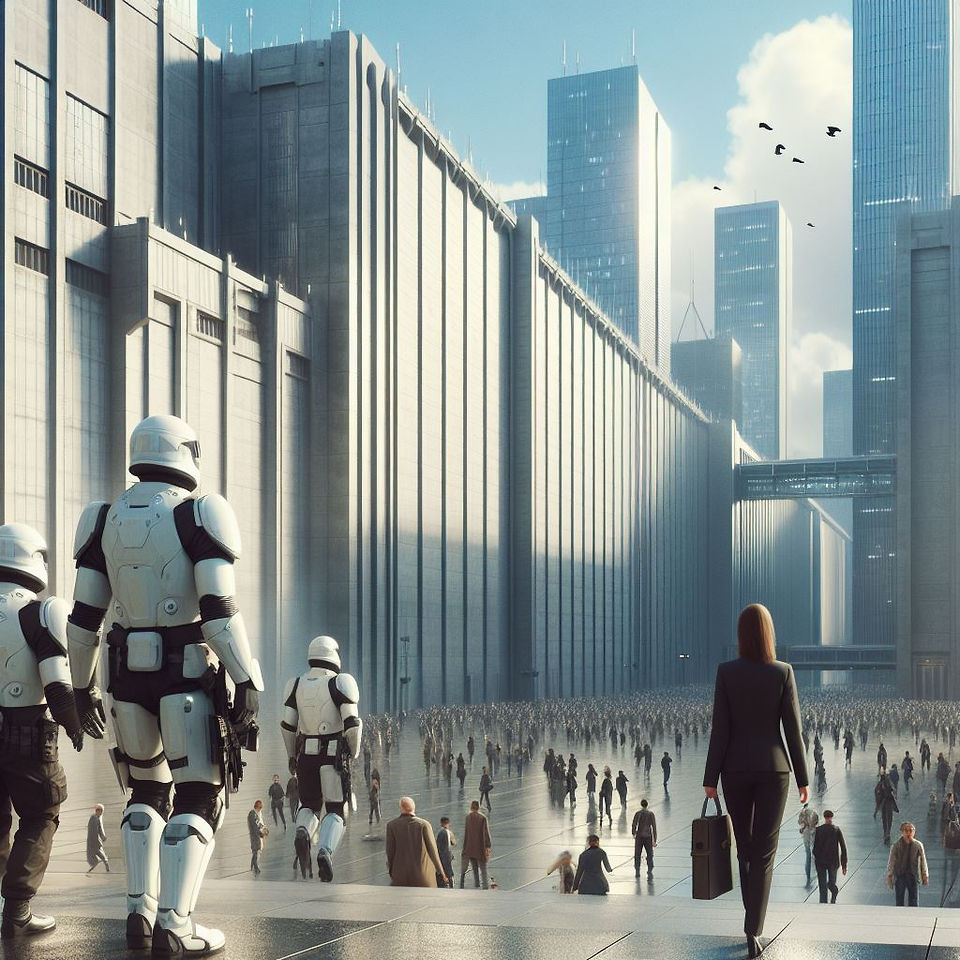 Image of a dystopian city