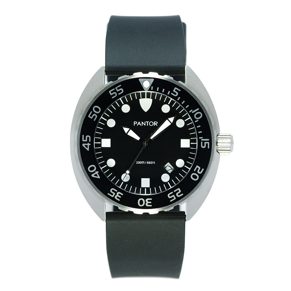 retro style dive watch pantor nautilus sapphire crystal lume
