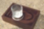 Leather drinks tray