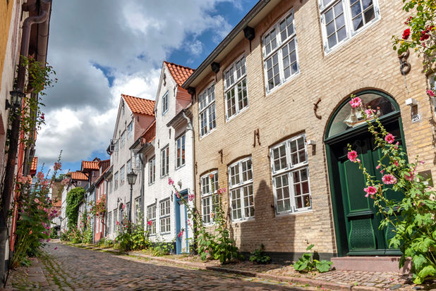 Der Oluf-Samson-Gang in der historischen Altstadt von Flensburg 