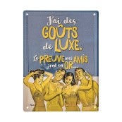 Plaque métal "Amis en or"