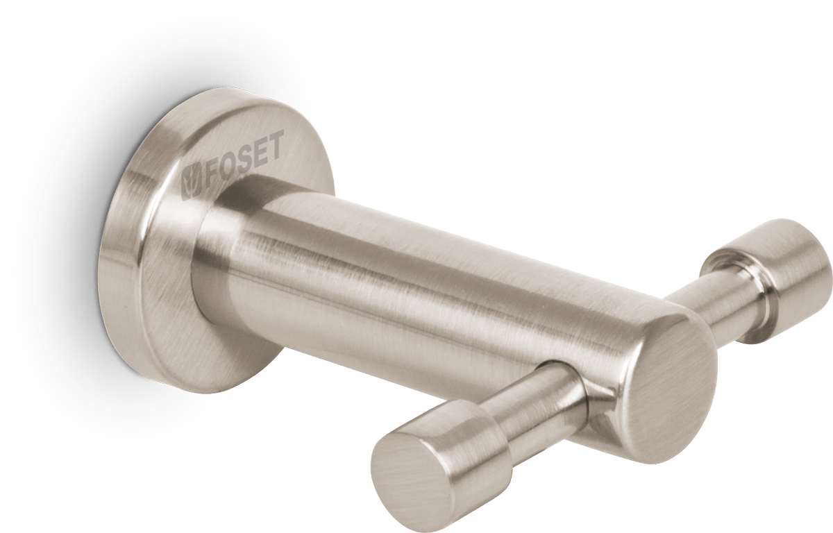 Gancho doble, acabado cromo