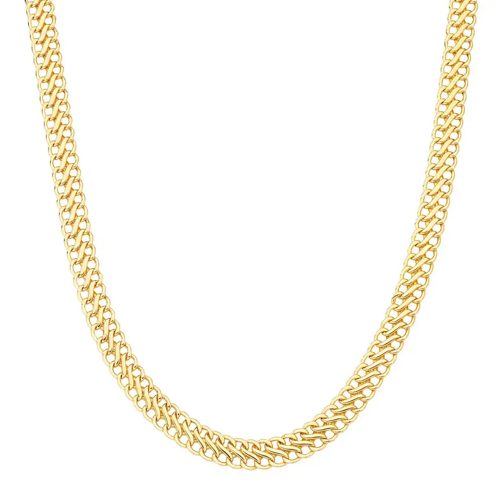 Corrente Lacraia Ouro Amarelo 45 cm