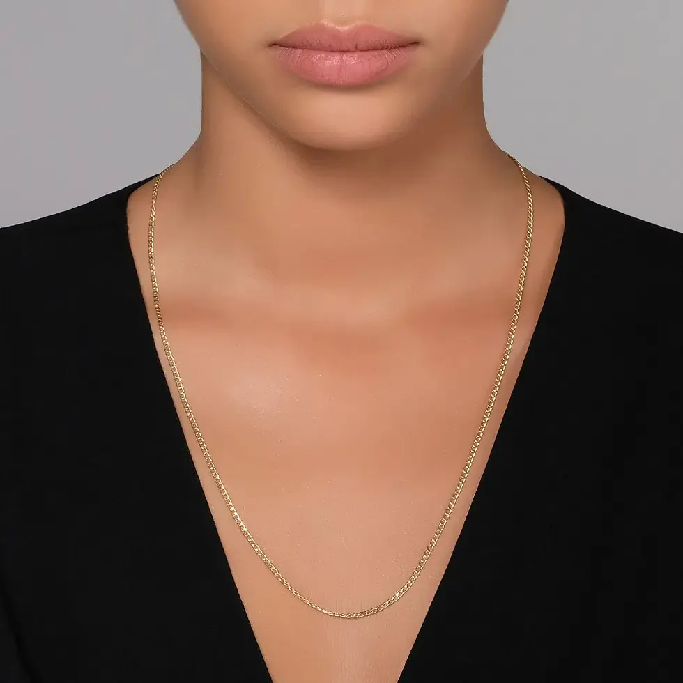 Miniatura: Corrente MASCULINA Groumet Oca Ouro Amarelo 60 cm