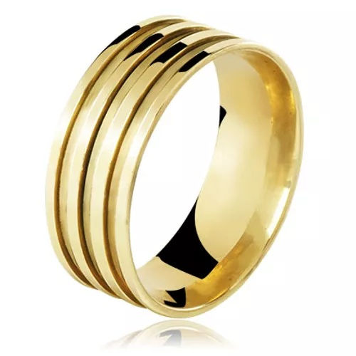 Miniatura: Par de Alianças "Eternitá" Ouro 18k 7mm 18g