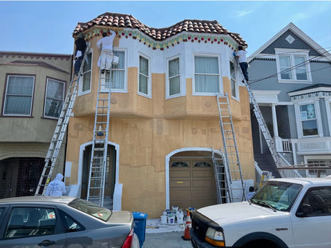 Before and after, Bluefog Painting, Inc, San Francisco, 