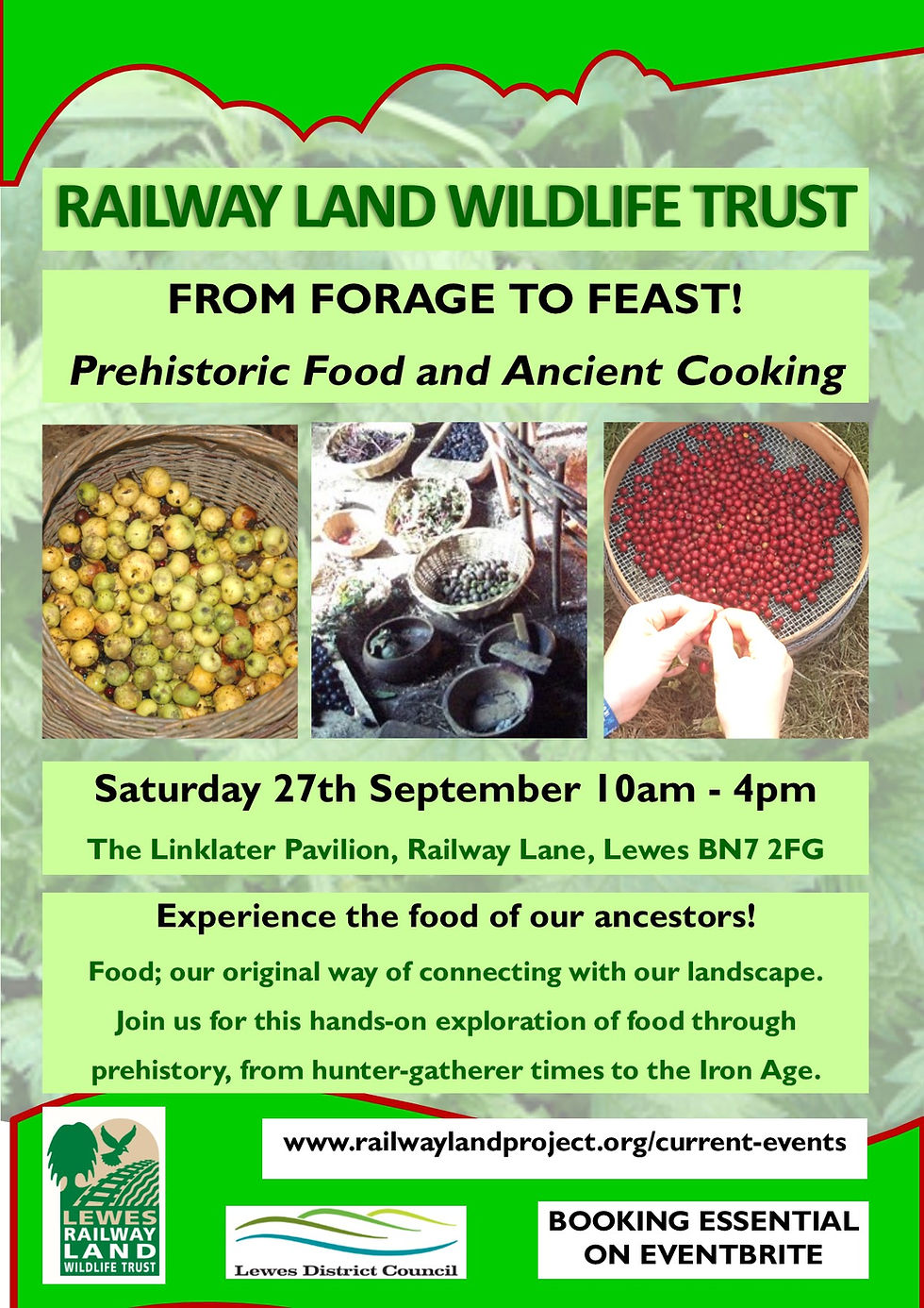 27 September  - Prehistoric Food and Ancient Cooking
