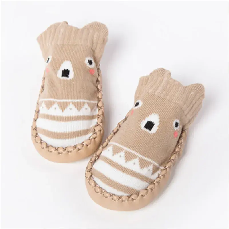 Miniatyrbilde: MUPLY calcetines de suelo, suela de cuero, antideslizantes, unisex.
