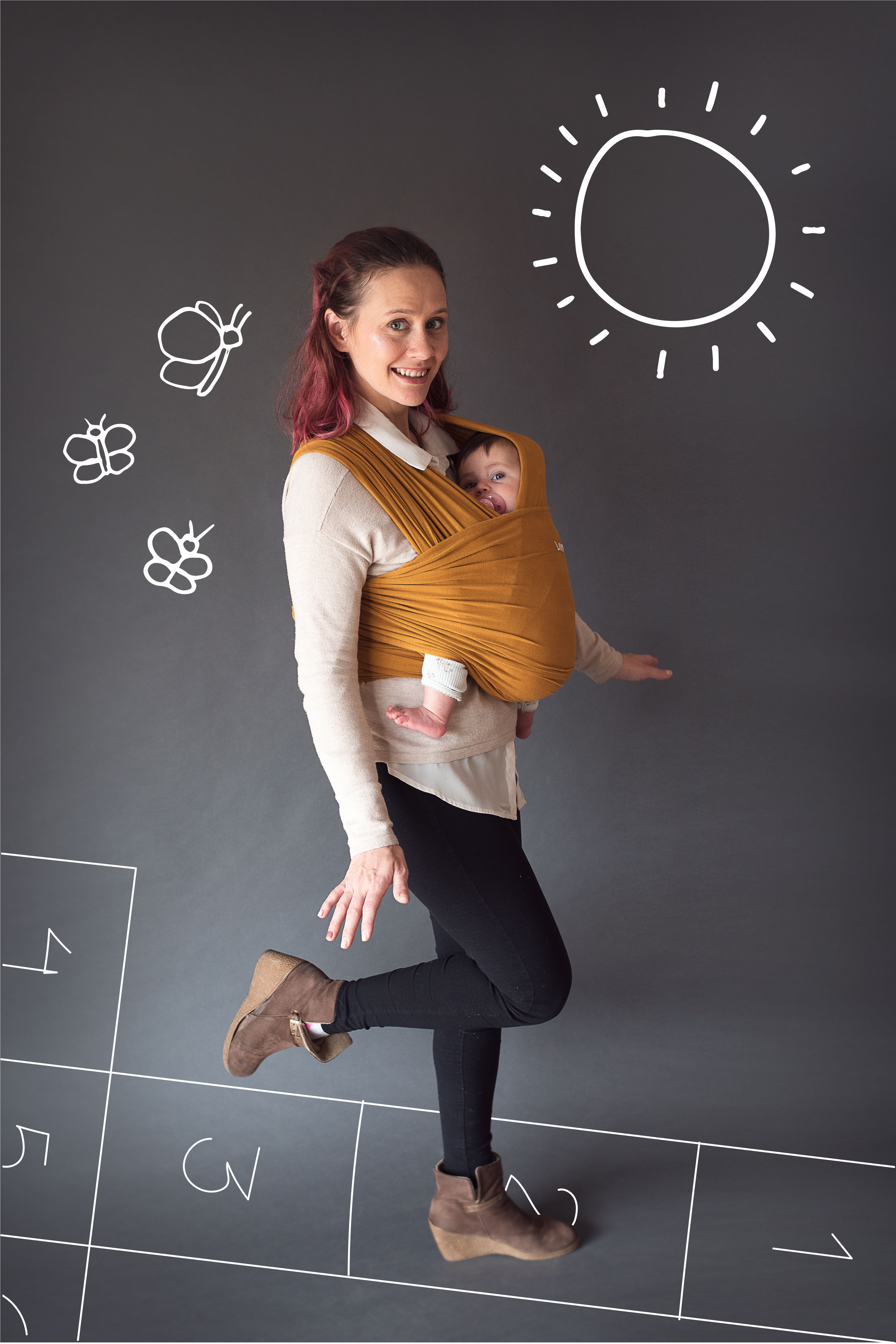 SET VERANO -FULAR ELÁSTICO LISO + SLING LISO (BANDOLERA DE ANILLAS)