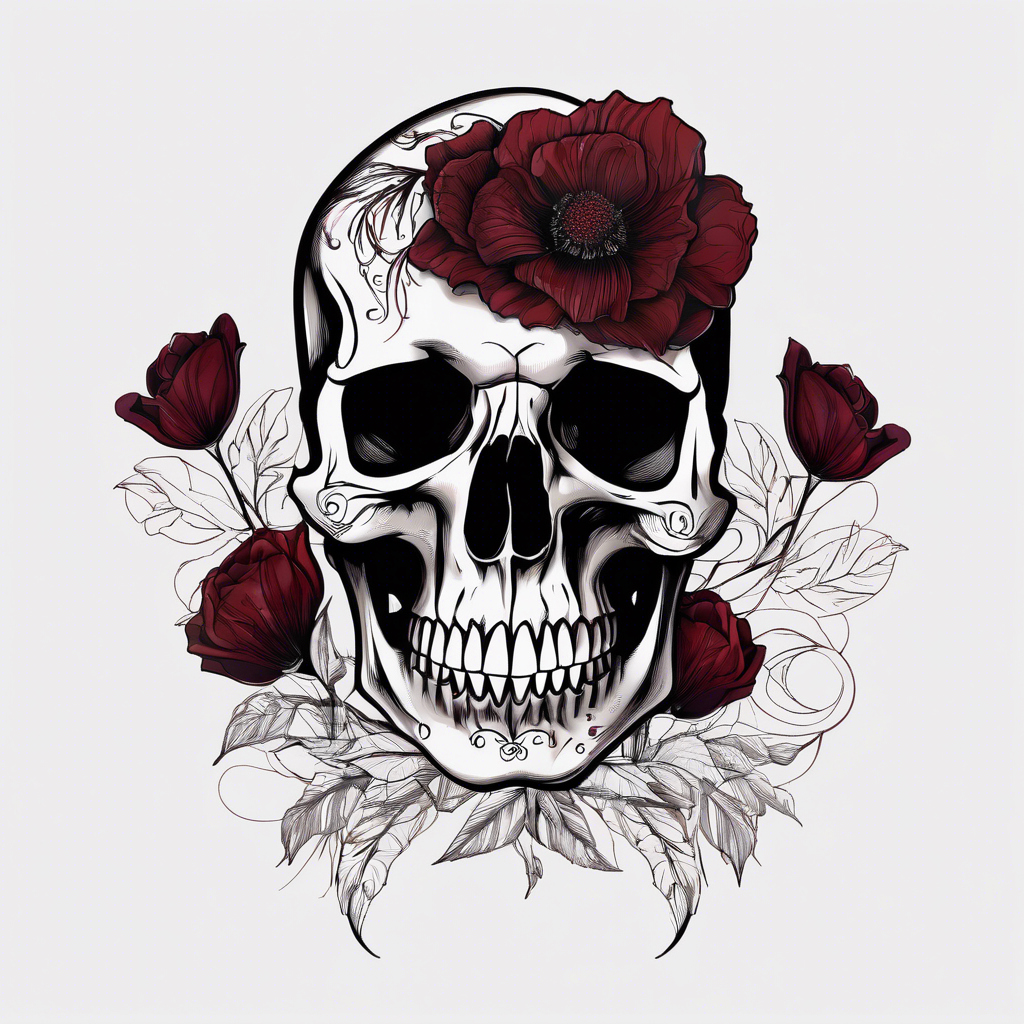 Floral Skull Design