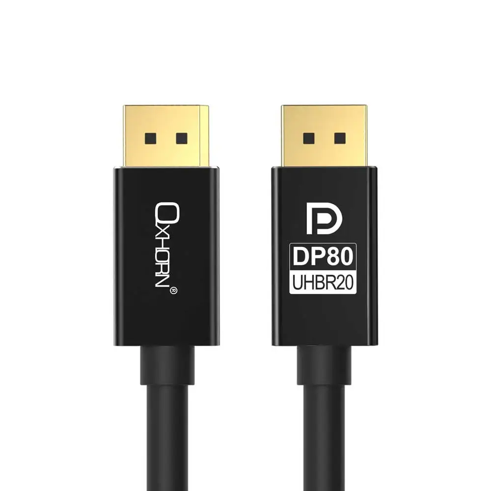 DisplayPort 2.1 Gold-Plated Cable