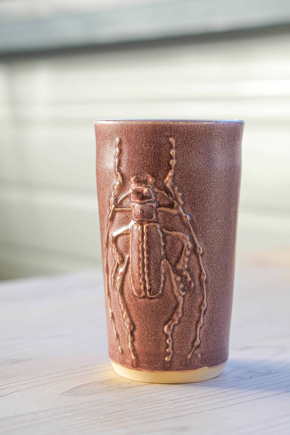Miniature : White stoneware cup