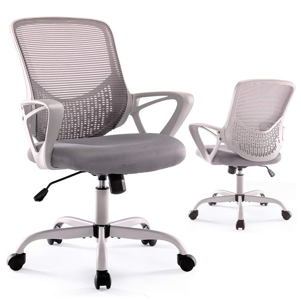Office Chair Ergonomic Home Desk Chair Mid Back Mesh Chair Rolling Swivel Comput