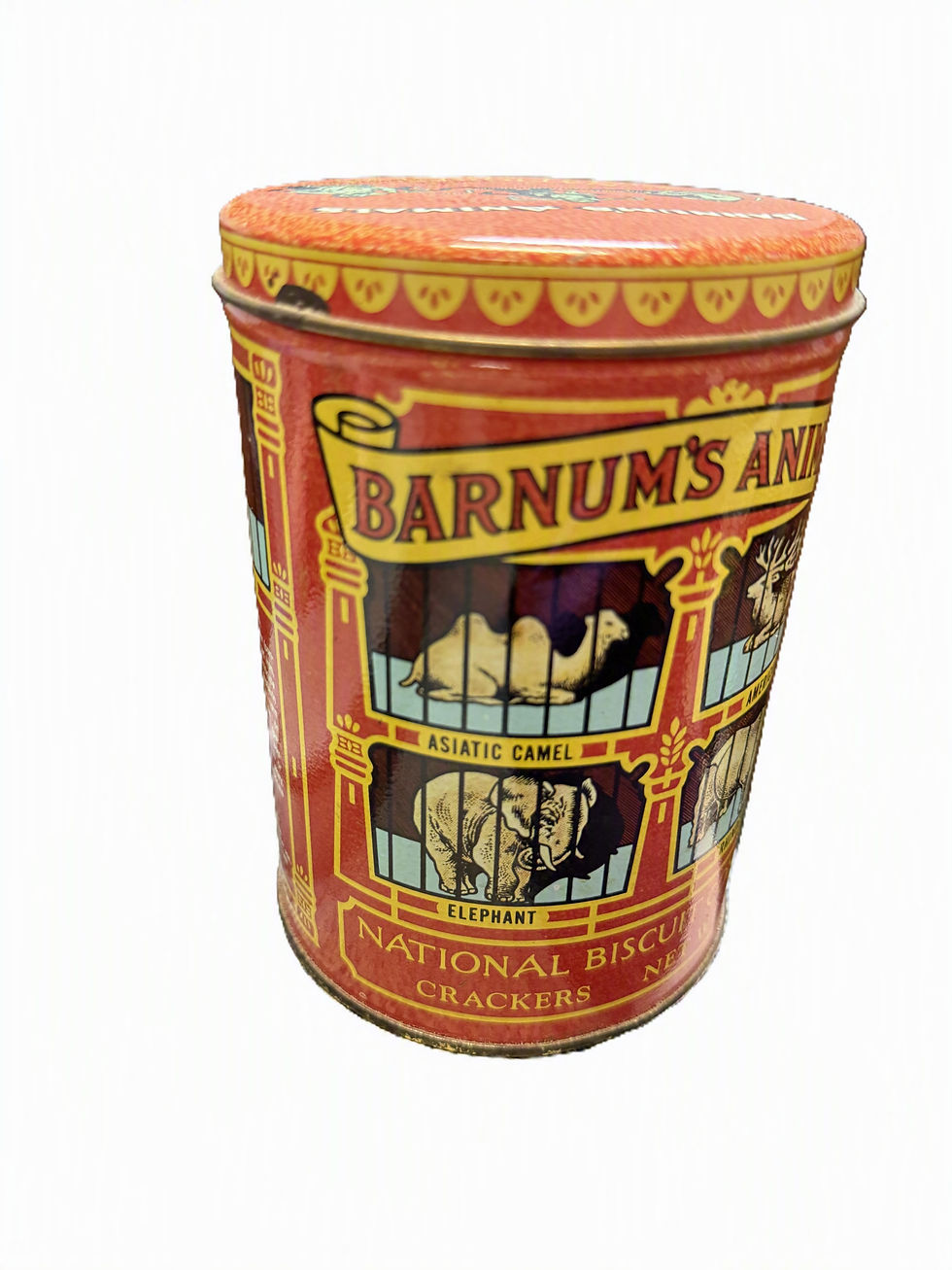 Thumbnail: Vintage 1970s Barnum's Animals Crackers Tin - Replica of 1914 Circus Wagon Des
