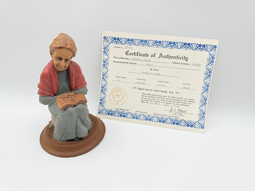 Thumbnail: 1987 Tom Clark "Molly" Figurine Ed. 28 | Low Edition Woodland Folk Art