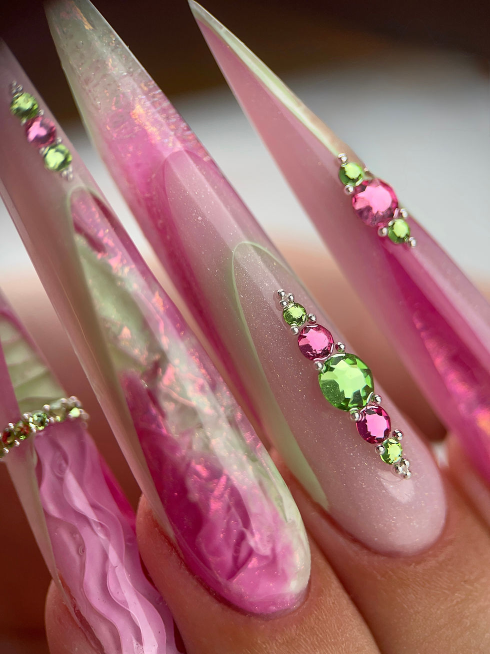 Miniature : Cosmic Rose - Polygel swipe