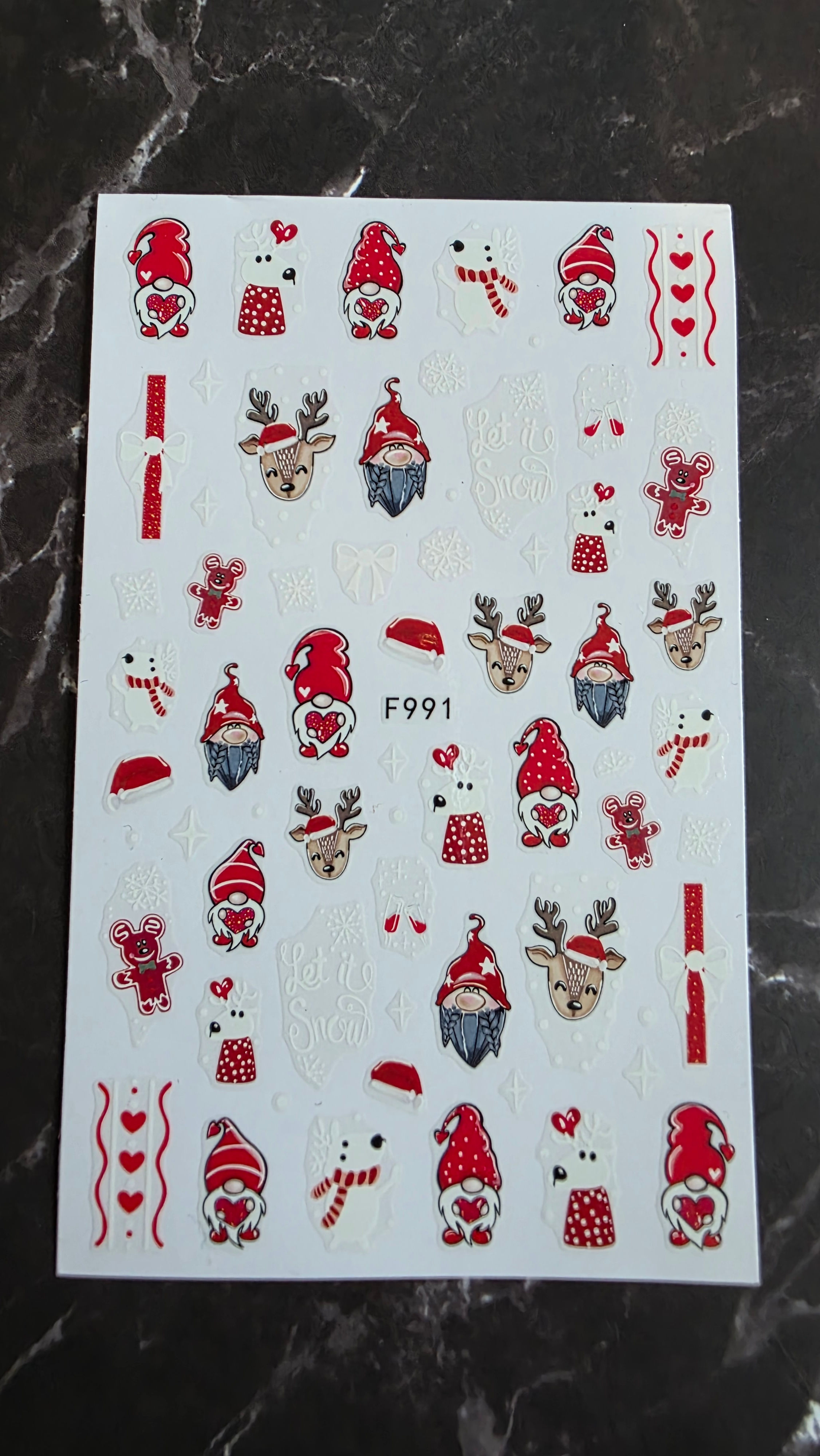 Festive Love Nail Stickers
