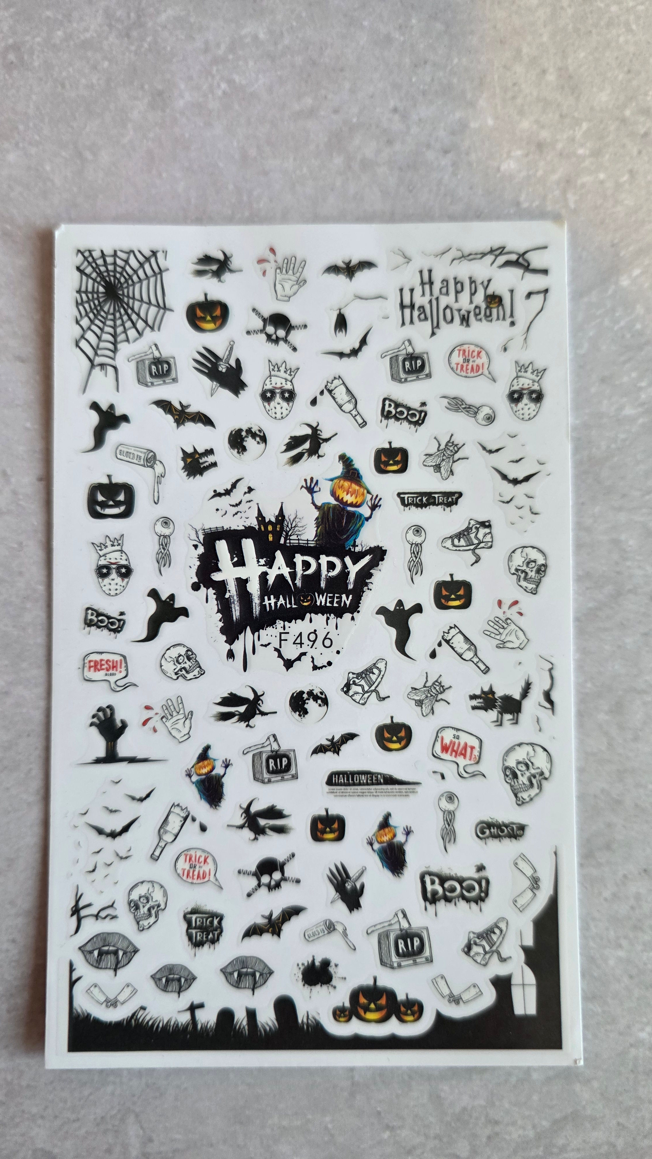 Hallow-Scream Nail Stickers