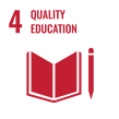 SDG Icons Inverted Transparent 4 Quality Education