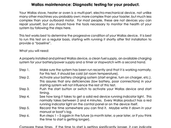 Diagnostic testing your own Wallas® device
