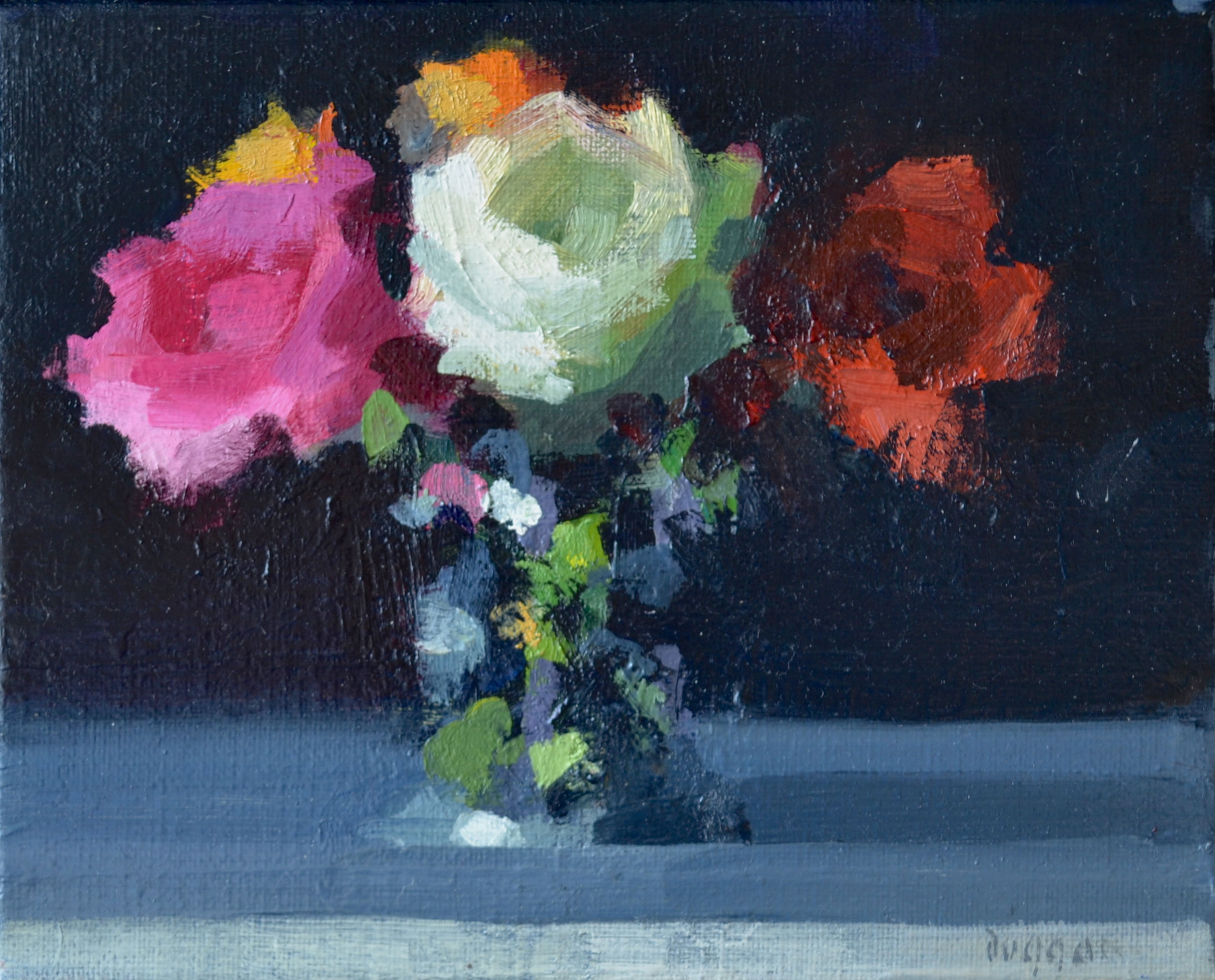 Pink, Red and White Roses