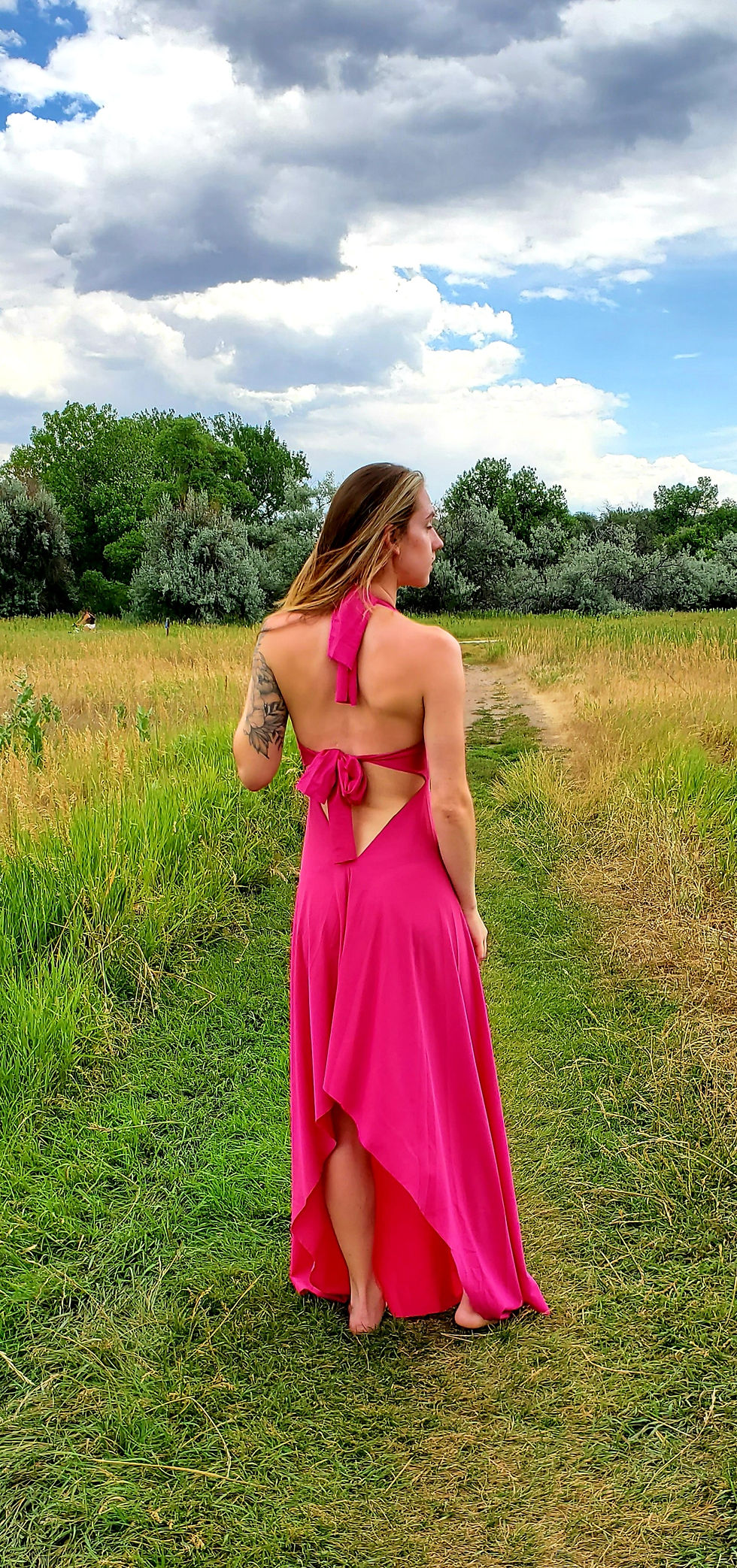 Thumbnail: Super Hero Pink Gown with Custom Cuts