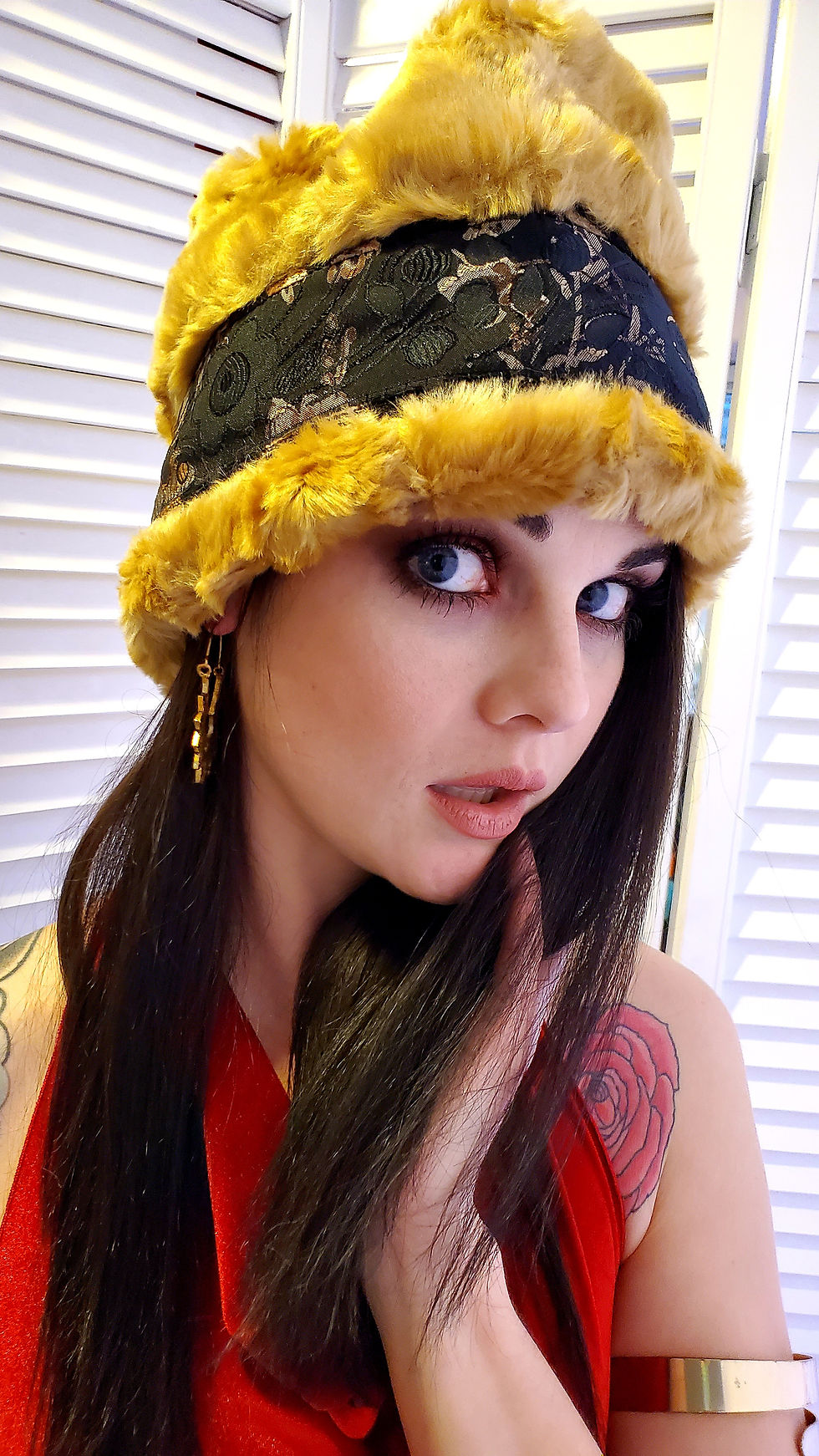 Thumbnail: Raquel's Clarity in Darkness Furry Head Wrap