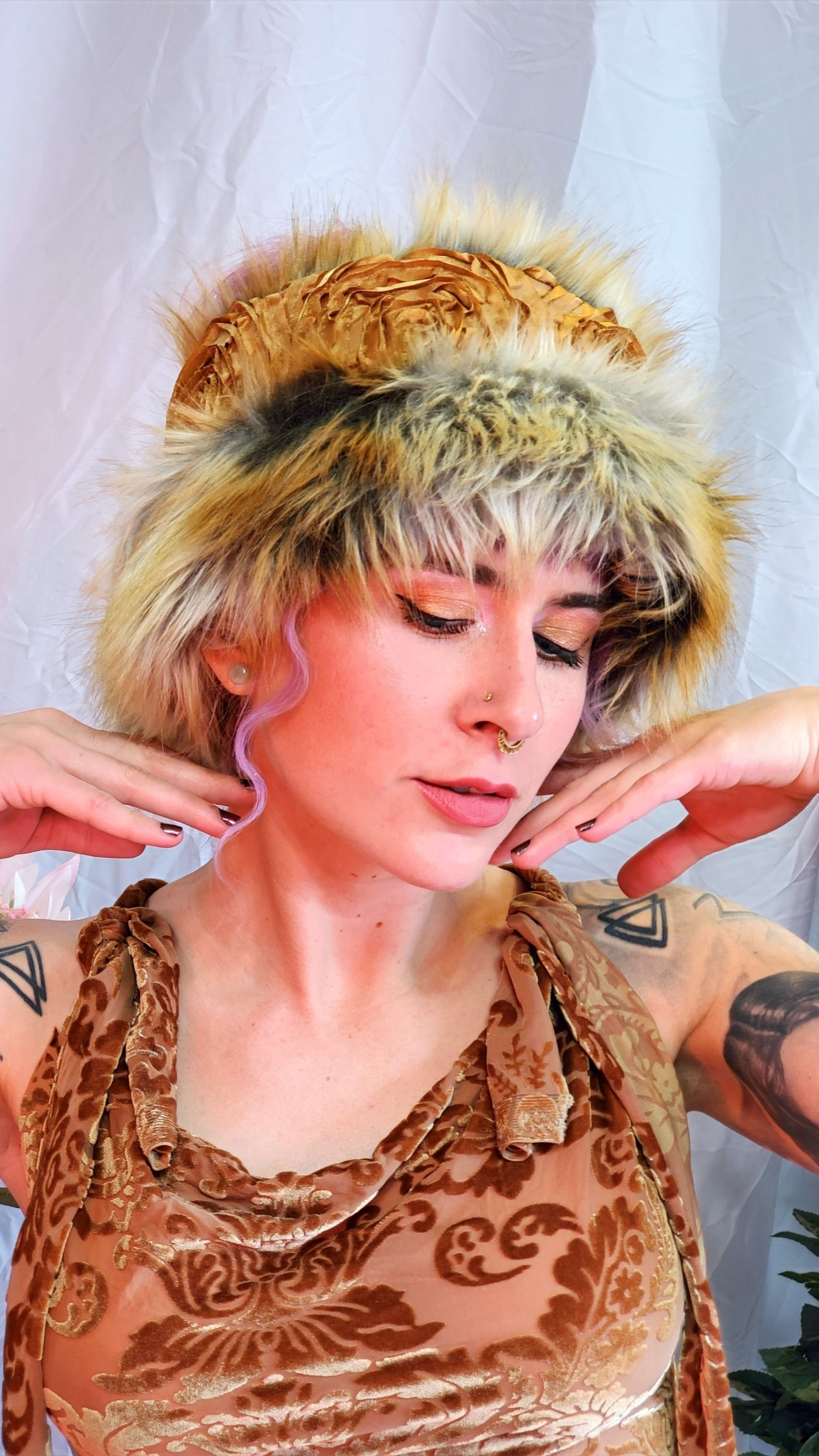 Raquel's Helios Furry Head Wrap