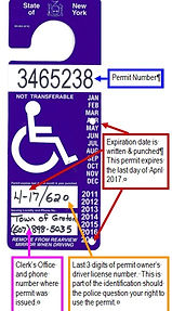 Accessible Hanging Placard for your vehicle & descriptions