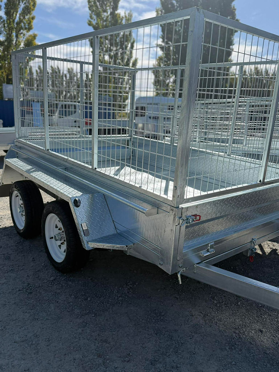 Thumbnail: 8x5 Tandem Heavy Duty Non Braked Trailer + 900 Cage