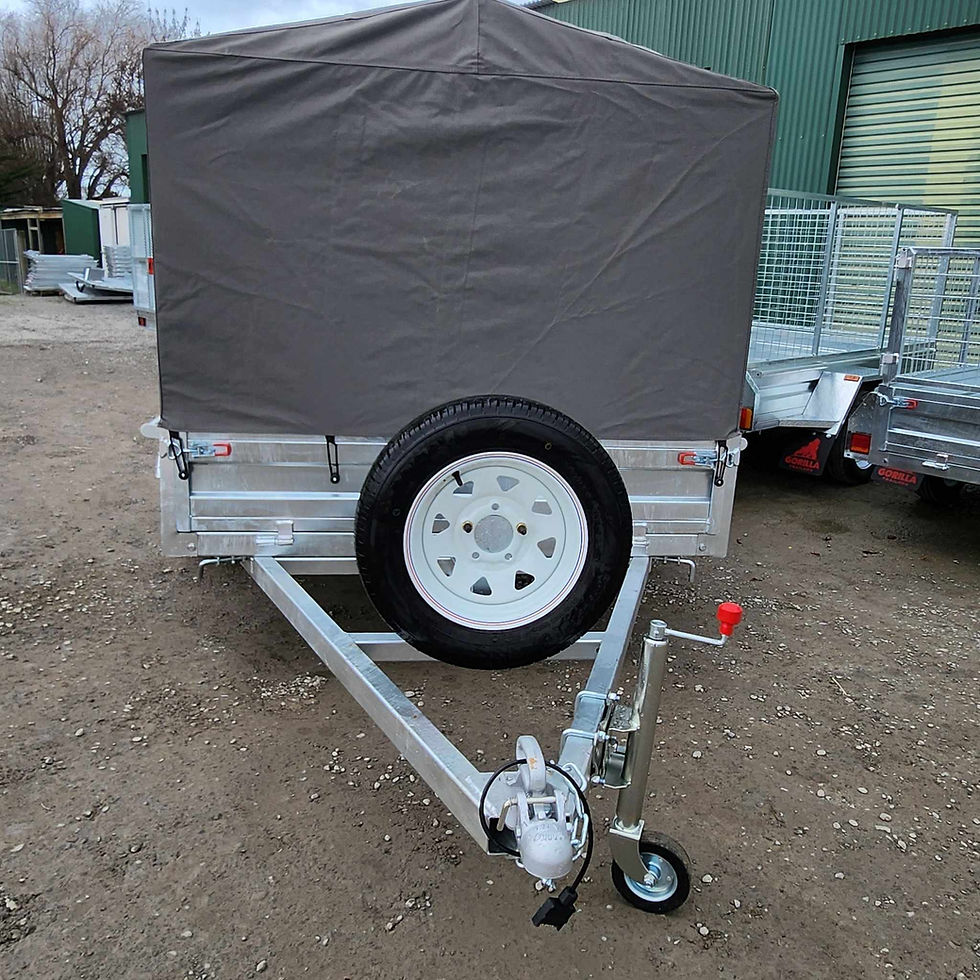 Thumbnail: 8x5 Tipping Trailer + 600mm Cage + Canvas Cover