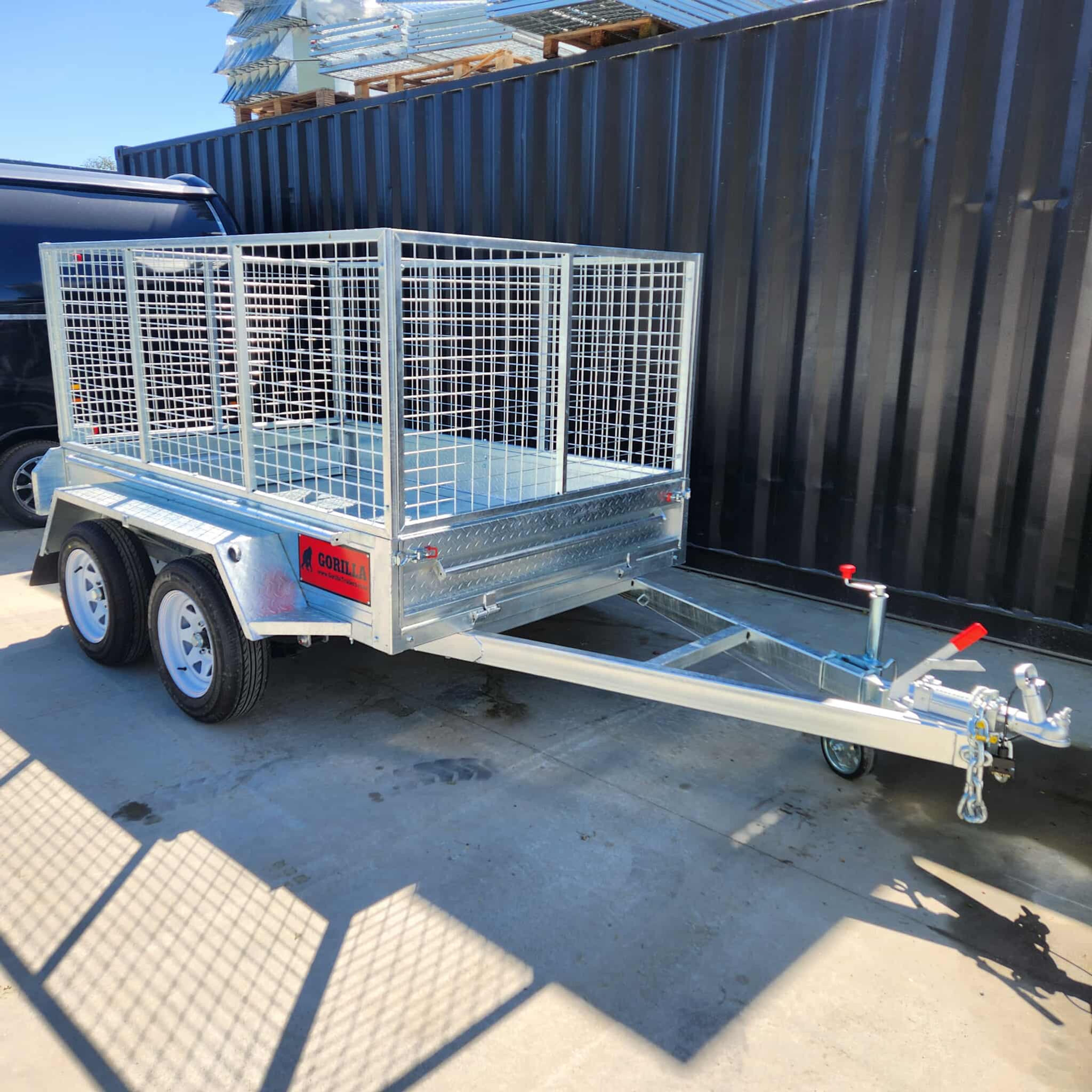 8x5 Tandem Braked Trailer + 900 Cage
