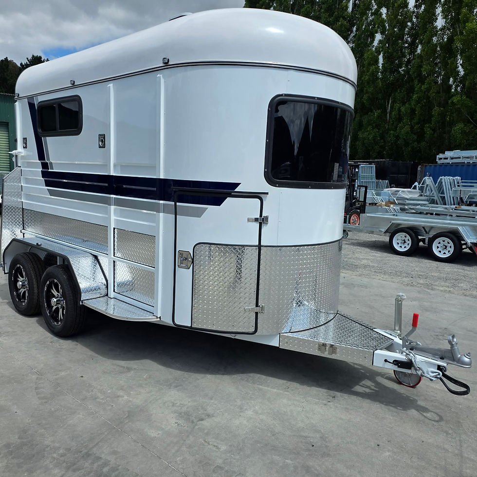 Thumbnail: Delux Tandem Horse Float With Bench & Storage